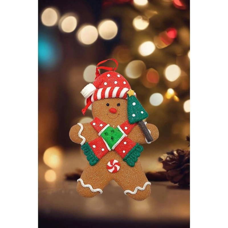Wizardi 4.72" Gingerbread Man Christmas Ornament