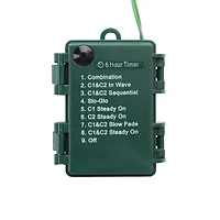 Glitzhome® 9ft. Pre-Lit Greenery Christmas Garland with Timer