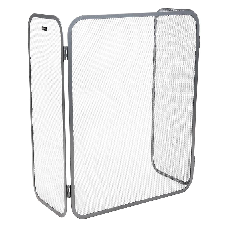 Mind Reader 3-Section Hinged Folding Mesh Paneled Fireplace Protector Screen