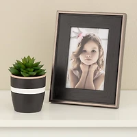 Simply Essentials™ 4" x 6" Black with Bronze Edges Frame by Studio Décor®