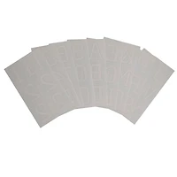 12 Packs: 56 ct. (672 total) 3" Iron-On White Flocked Collegiate Letters by Imagin8™