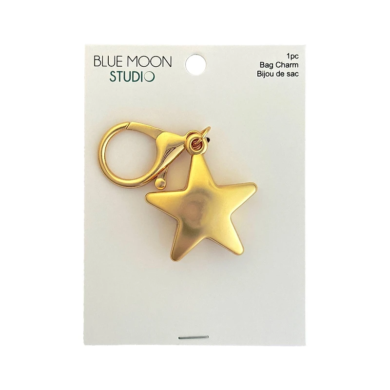 Blue Moon Studio™ Large Gold Star Bag Charm
