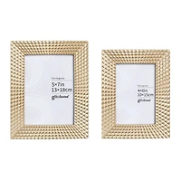 Glitzhome® Modern Gold Tabletop Picture Frame Set