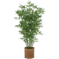40" Natural Green Foliage Plant in Brown Seagrass Pot
