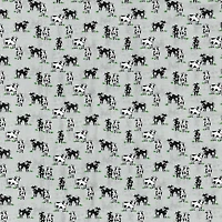 Fabric Traditions Cows on Gray Cotton Fabric