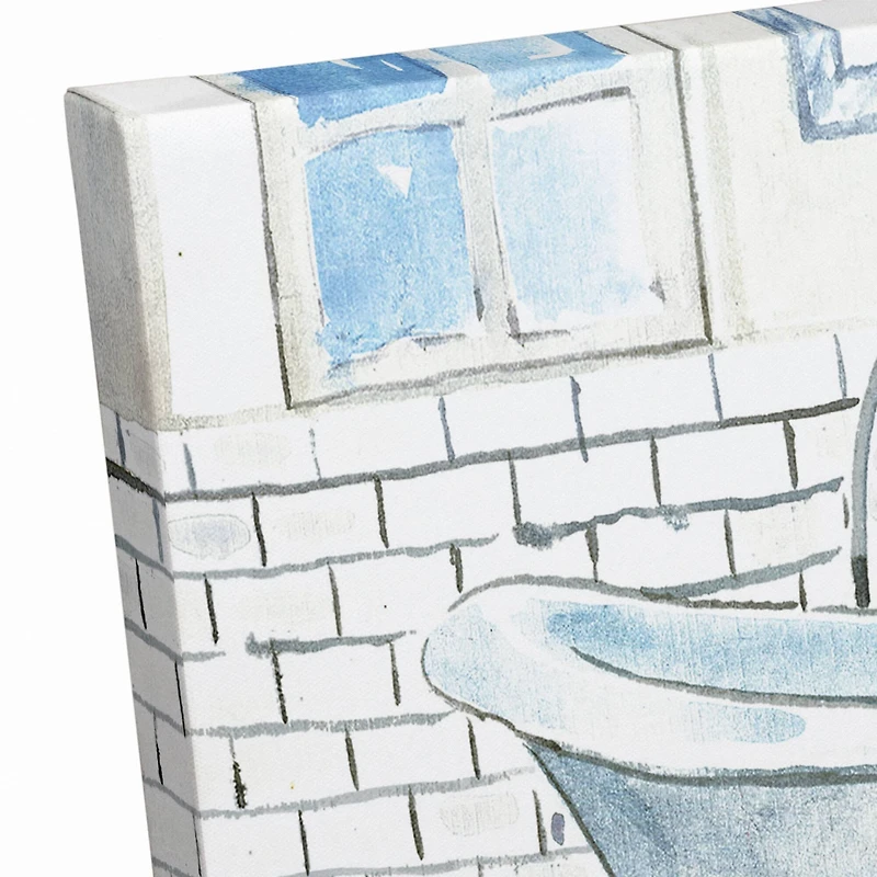 Chic Bathtub 14" x 11" Canvas Wall Art