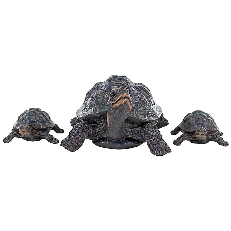 Design Toscano Turtle Tribe Garden Tortoise Family Statues Set