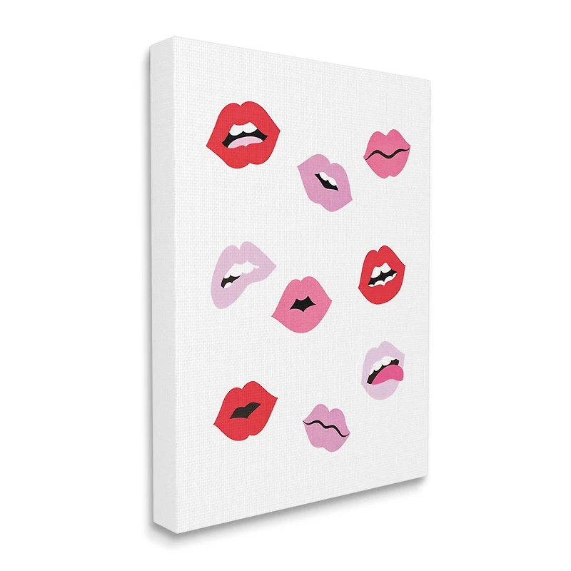 Stupell Industries Expressive Seductive Lips Red Lipstick Shades Canvas Wall Art