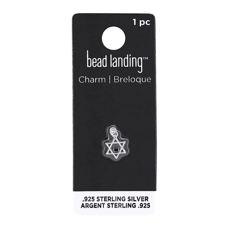 Sterling Silver Star of David Icon Charm by Bead Landing™