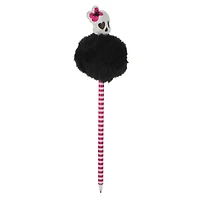 8" Black & White Skull Pom Pom Pen by Creatology™