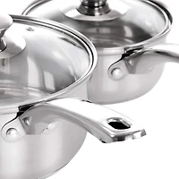 Gibson Home® Anston 7-Piece Silver Stainless Steel Cookware Set