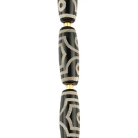 Black & Tan Agate Tube Beads, 28mm by Bead Landing™