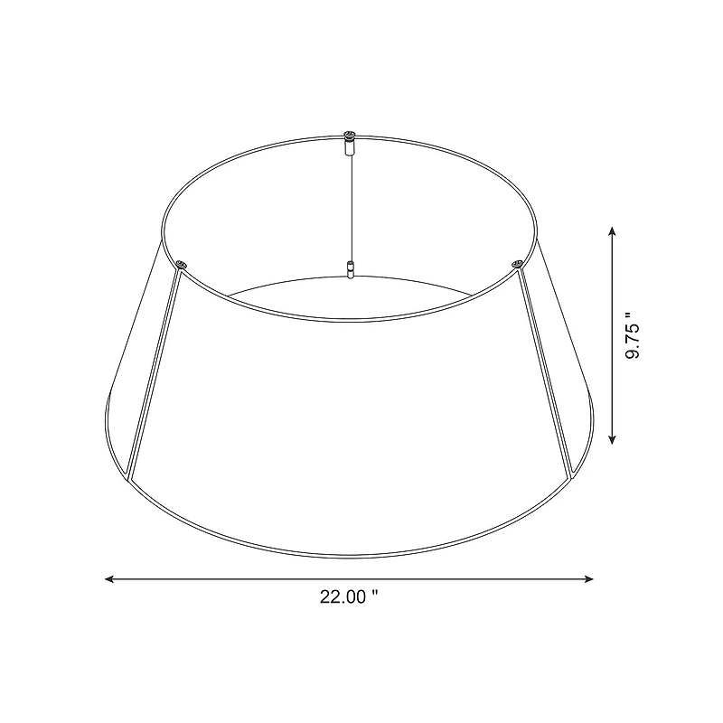 Glitzhome® 22" Hammered Metal Tree Collar