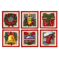 Orchidea Coaster Needlepoint (Halfstitch) Kit  Set of 6 Designs Christmas Time