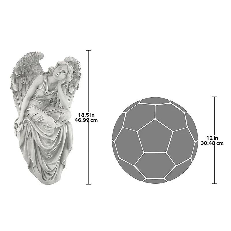 Design Toscano 18.5" Resting Grace Sitting Angel Sculpture