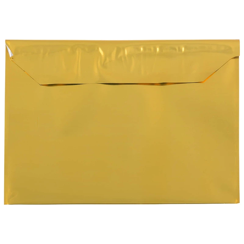 JAM Paper 5" x 6.125" Gold Foil Self Adhesive Closure Envelopes, 25ct.