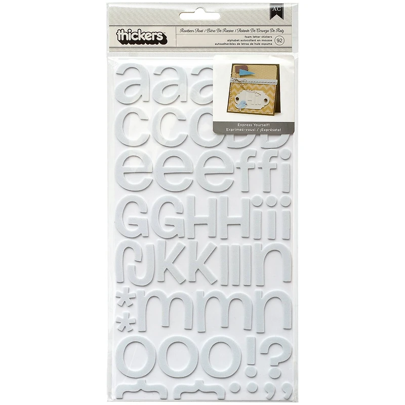 American Crafts™ White Rootbeer Float Foam Alphabet Stickers
