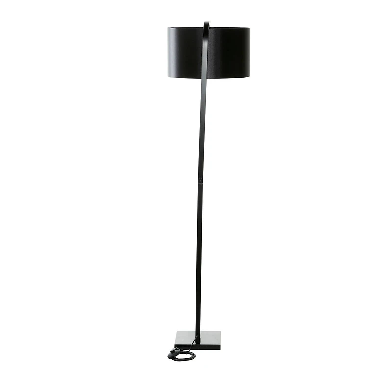 Black Metal Traditional Floor Lamp, 64" x 16" x 29"