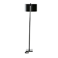 Black Metal Traditional Floor Lamp, 64" x 16" x 29"