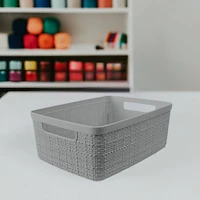 Curver® Jute Gray Plastic Storage Basket Organizer
