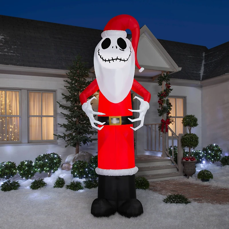10ft. Airblown® Inflatable Christmas Giant Jack Skellington in Santa Outfit