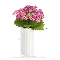 13'' Pink Daisy Plant in White Planter