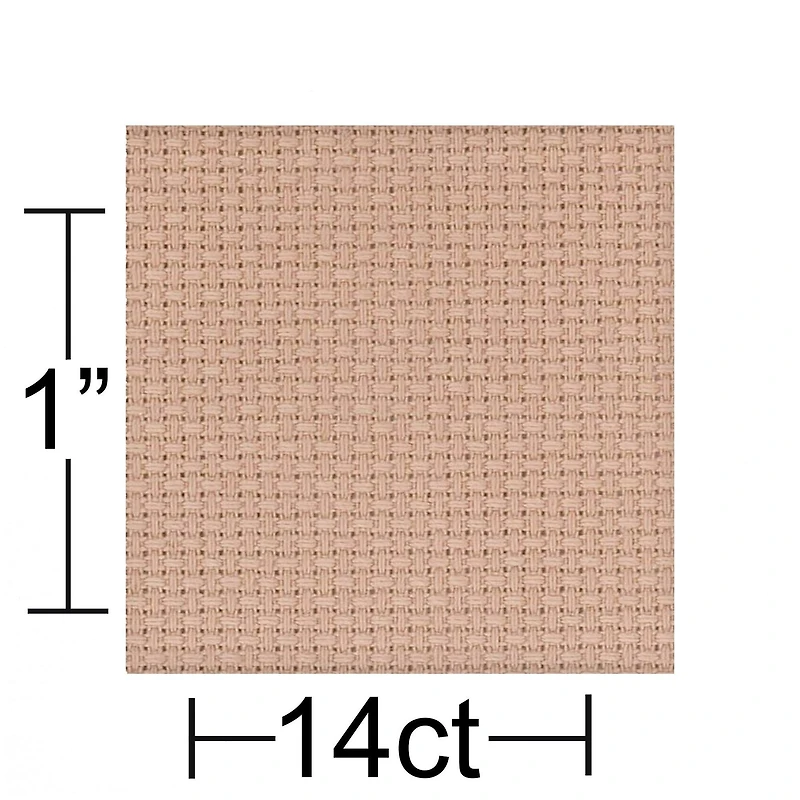 Essentials by Leisure Arts Taupe 14 Count Aida Cloth, 30" x 36"