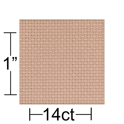 Essentials by Leisure Arts Taupe 14 Count Aida Cloth, 30" x 36"
