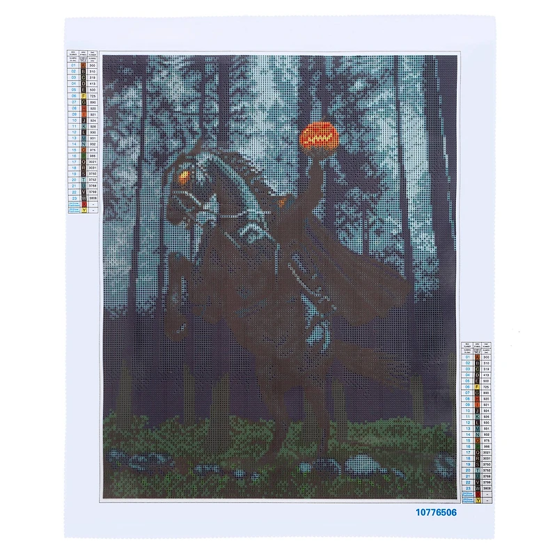 16" x 20" Headless Horseman Glow-in-the-Dark Diamond Art Kit by Make Market®
