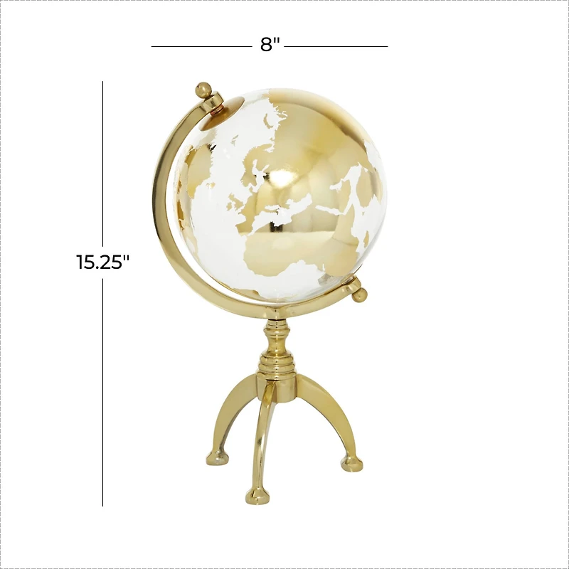 15" Gold Aluminum Glam Globe