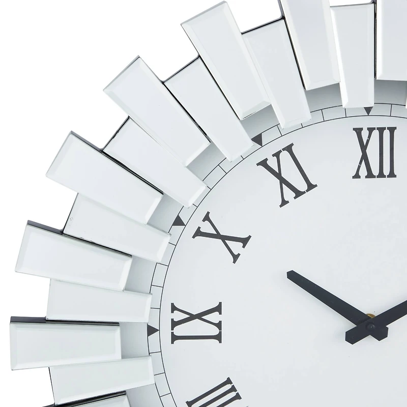 Silver MDF Glam Wall Clock