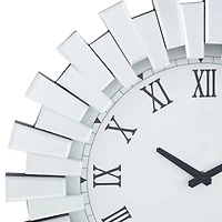 Silver MDF Glam Wall Clock