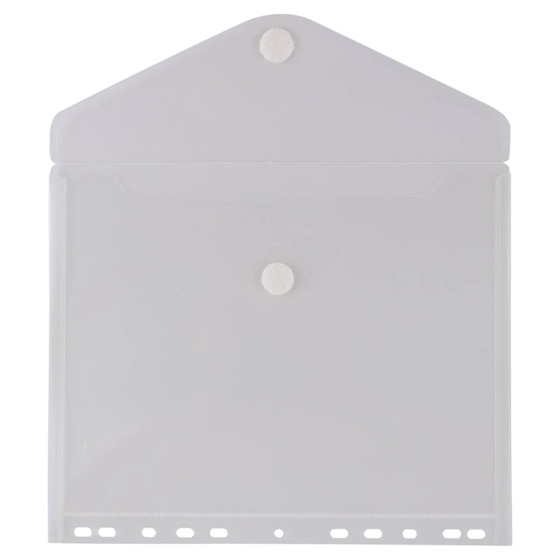 JAM Paper 8.5" x 11" Clear Plastic Hook & Loop Closure Envelopes, 12ct.