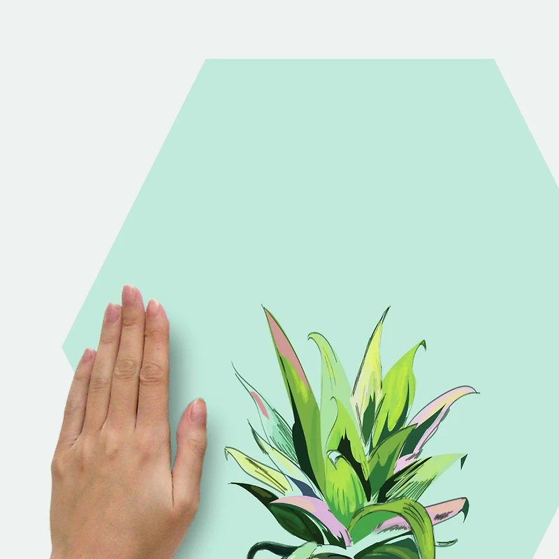 RoomMates Pineapple Crown Dry Erase Hexagon Peel & Stick Decals