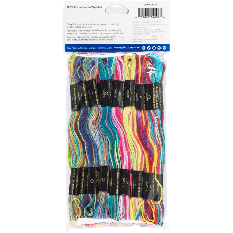 Coats & Clark 6-Strand Embroidery Floss Pack, Tie Dye