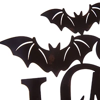 Glitzhome® Black Metal Happy Halloween Wall Sign