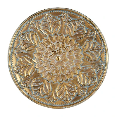30" Gold Eclectic Ornamental Metal Wall Décor