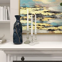 The Novogratz Clear Glass Candle Holder Set