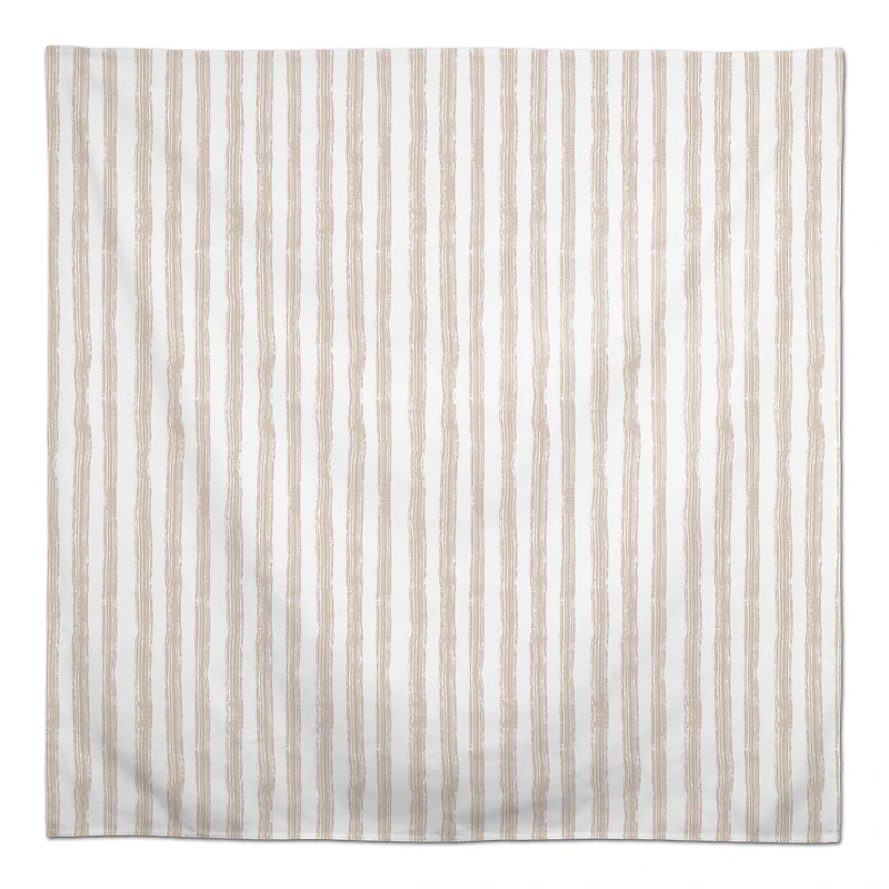 58" Neutral Easy Stripes Tablecloth