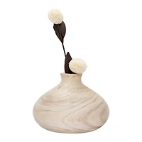 Hello Honey® 5.5" Paulownia Wood Vase