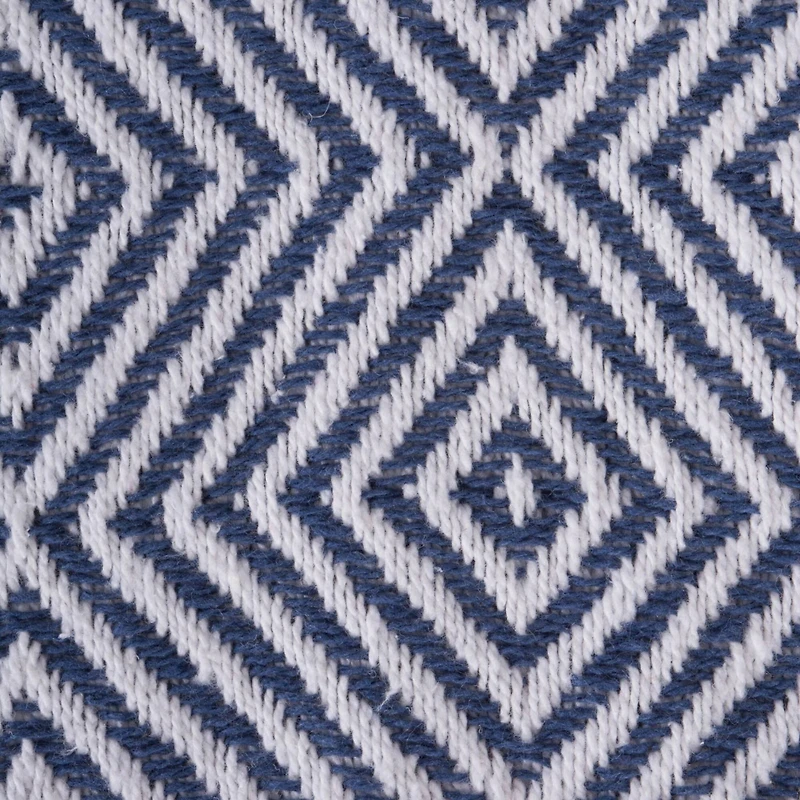 DII® French Blue X-Diamond Geometric Throw