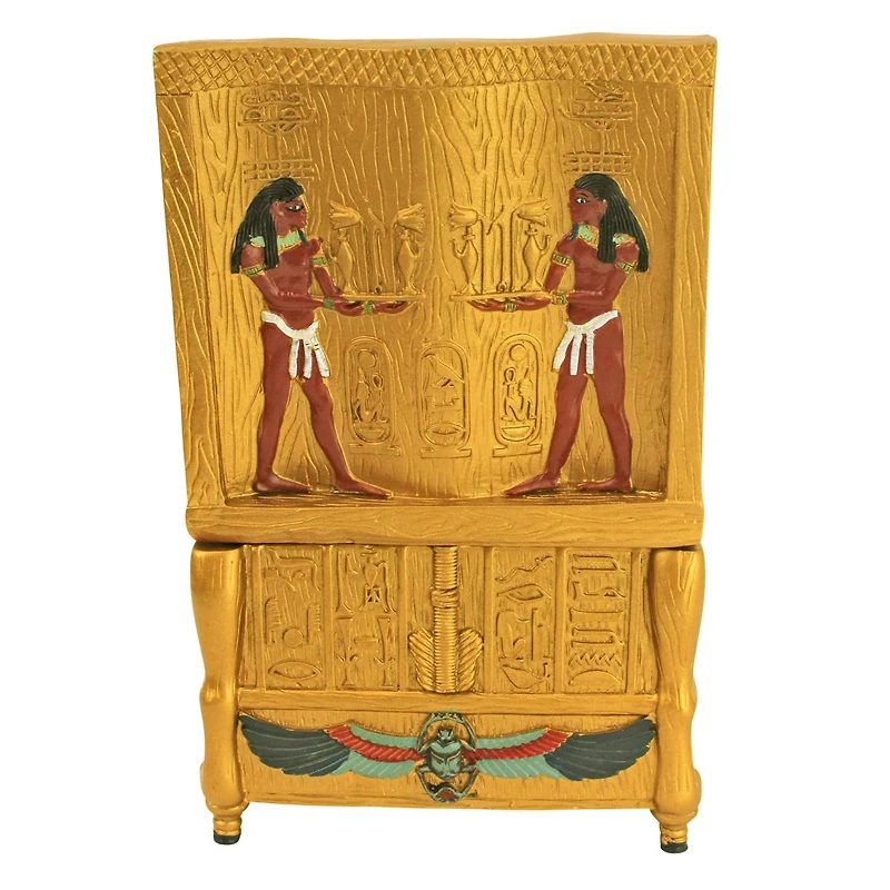 7" King Tut's Golden Throne Treasure Box