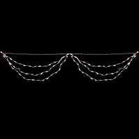 100ct. Red, Blue and Clear 4th of July Mini Swag Lights