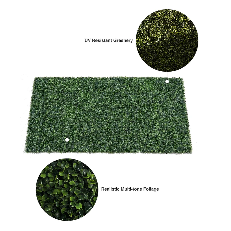 Green Artificial Boxwood Mat