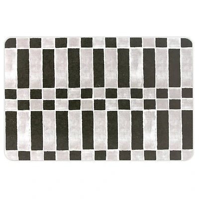 FloorPops Checker Black Stone Quick Drying Mat