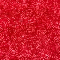 Feldman Premium Indonesian Batik Red Tie Dye Daisy Fabric