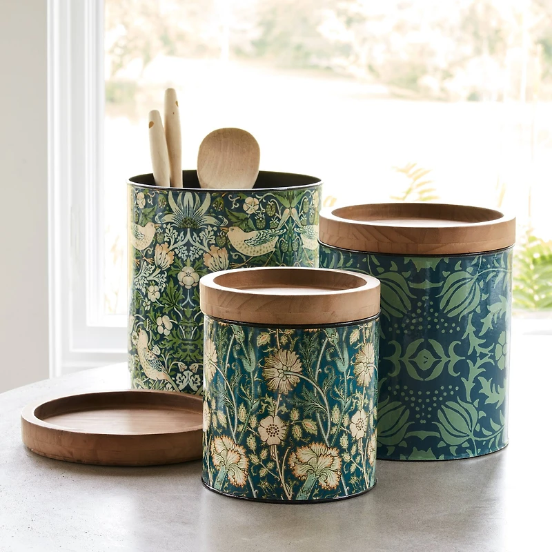 Round William Morris Canister Set
