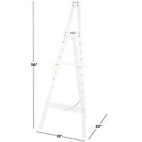 56" Clear Acrylic Plastic Adjustable 7-Tier Display Easel with Gold Metal Hardware & Chain Support