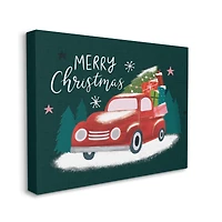 Stupell Industries Merry Christmas Gifts Truckload Canvas Wall Art