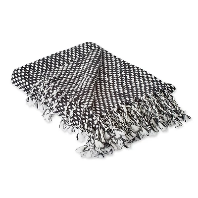 DII® Black & White Textured Acrylic Throw